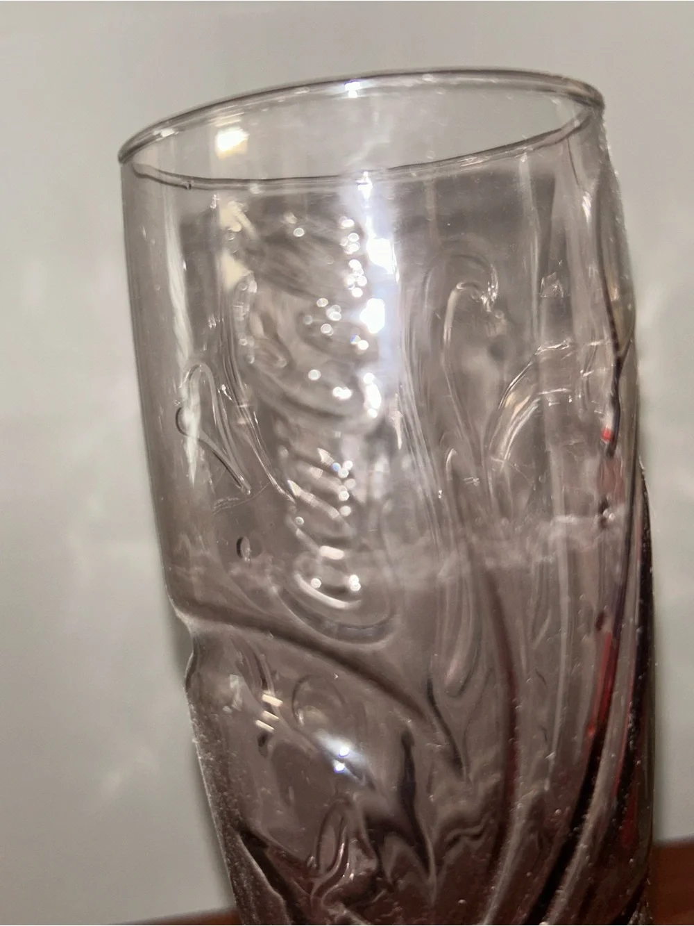 Vintage Pink Coca-Cola Glass with Butterfly by Luminarc for McDonalds Europe